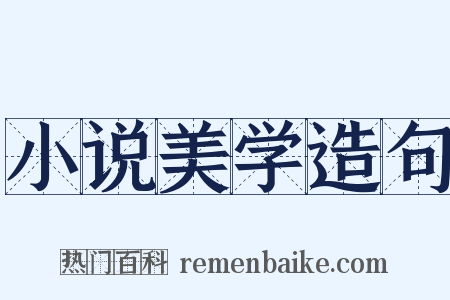 小说美学造句是什么意思的图片